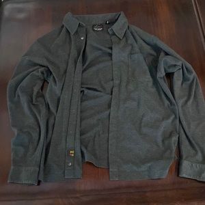 Grey heathered button up